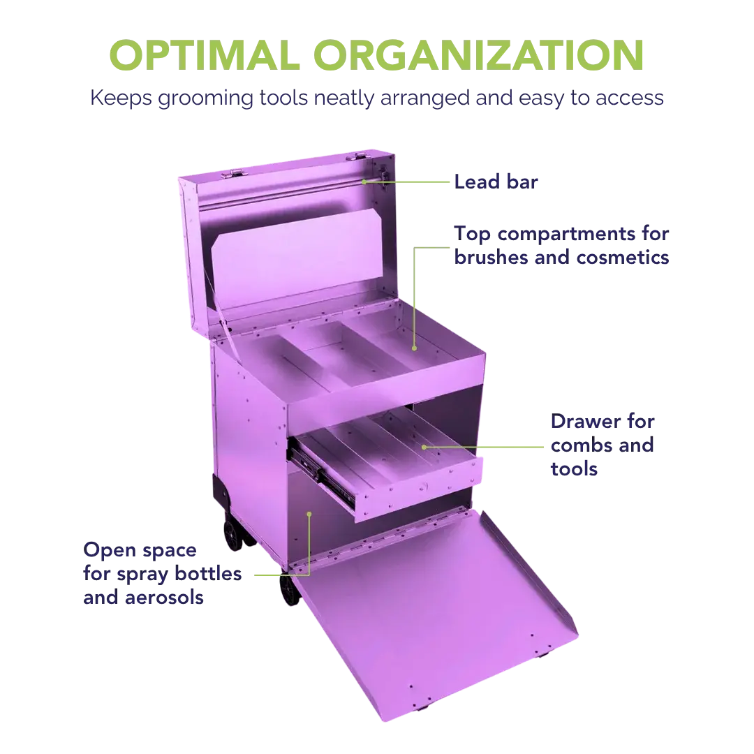 Chris Christensen D-Flite Tack Box with wheels Purple