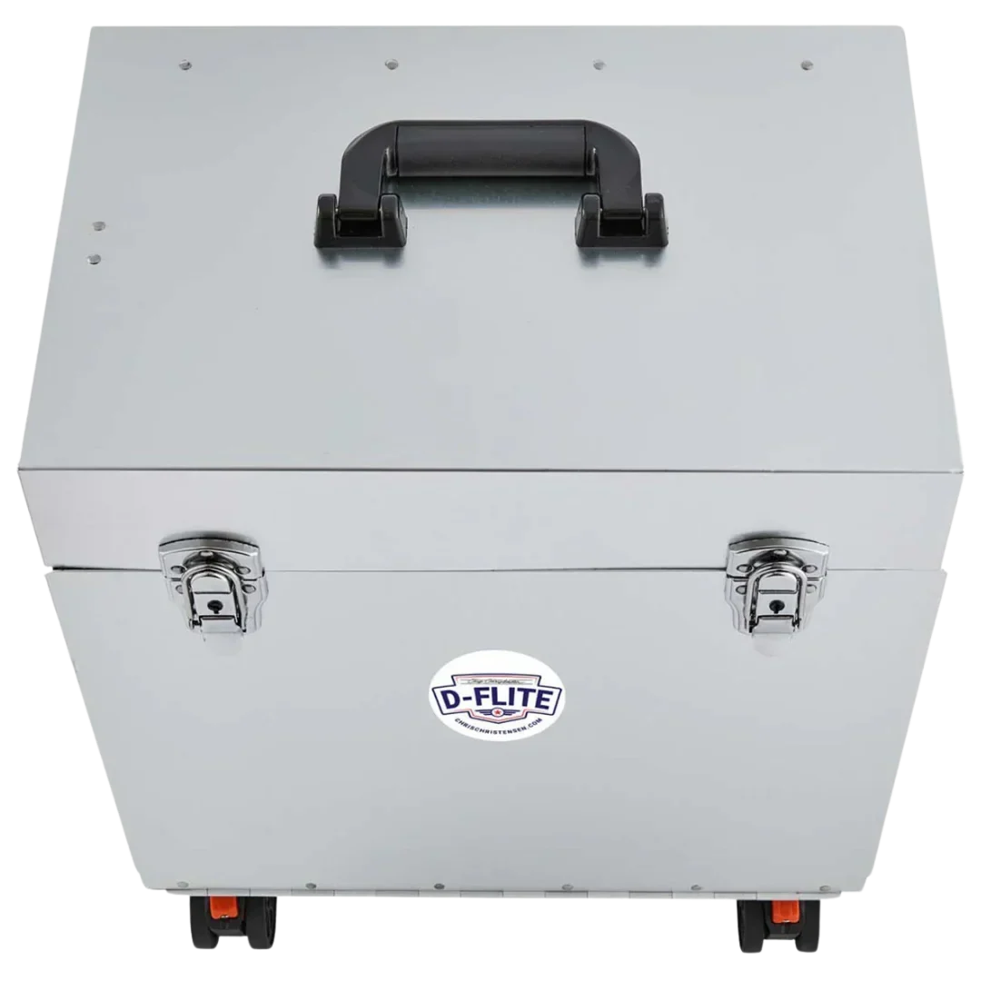 Chris Christensen D-Flite Tack Box with wheels Silver