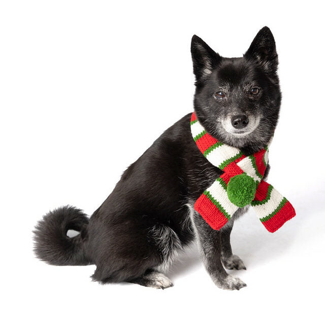 Chilly Dog Christmas Wool Pet Scarf