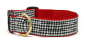 Up Country Classic Black Houndstooth Extra Wide 1.5" Dog Collar