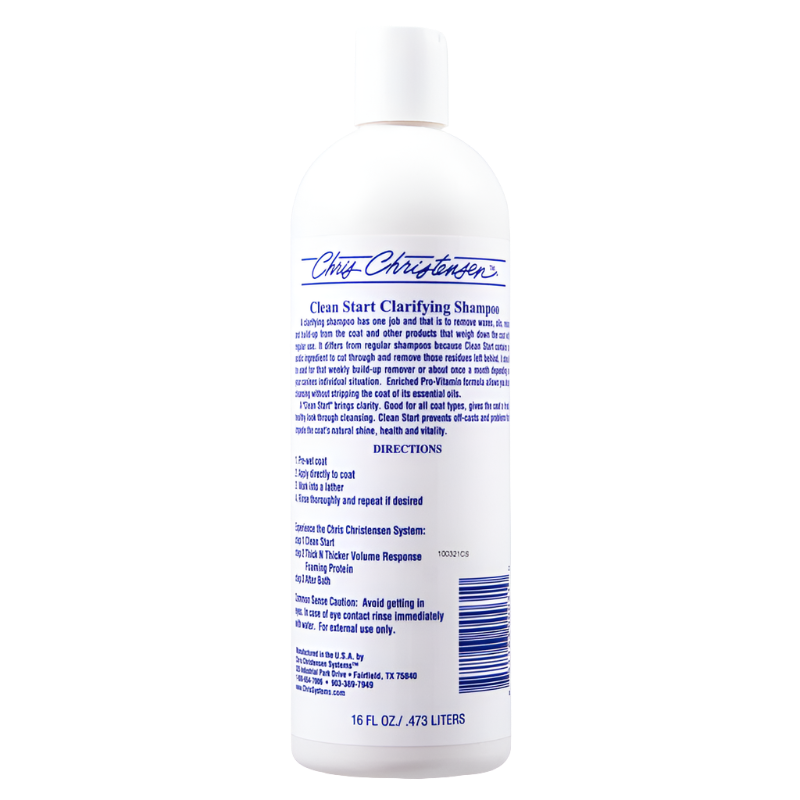 Clean Start Clarifying Shampoo 16oz by Chris Christensen