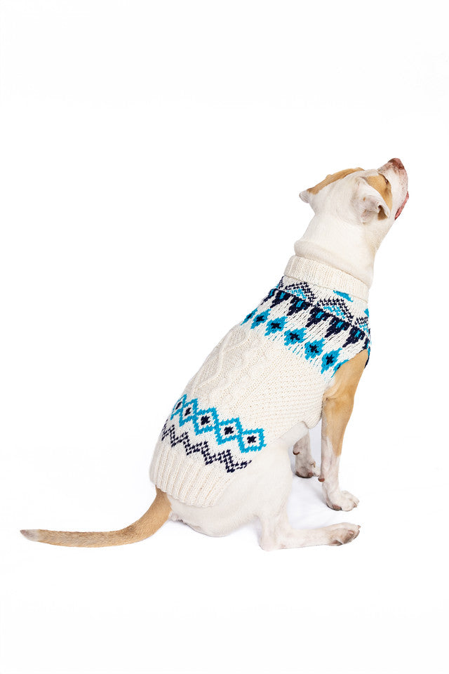 Coastal Cable Knit Dog Sweater
