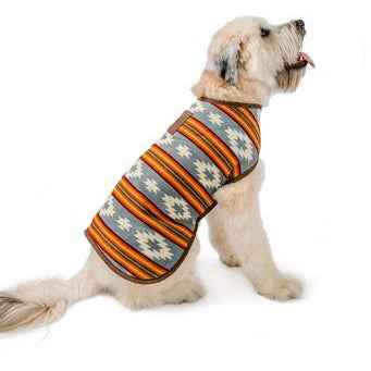 Chilly Dog Denim Sunset Fleece-Lined Dog Blanket Coat