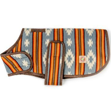 Chilly Dog Denim Sunset Fleece-Lined Dog Blanket Coat