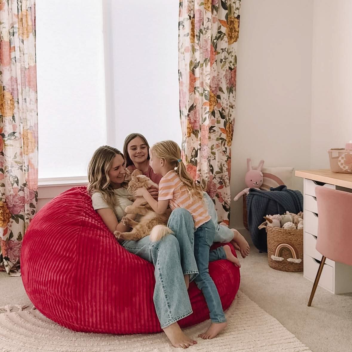 CordaRoy's Full Plush Corduroy Convertible Bean Bag Chair