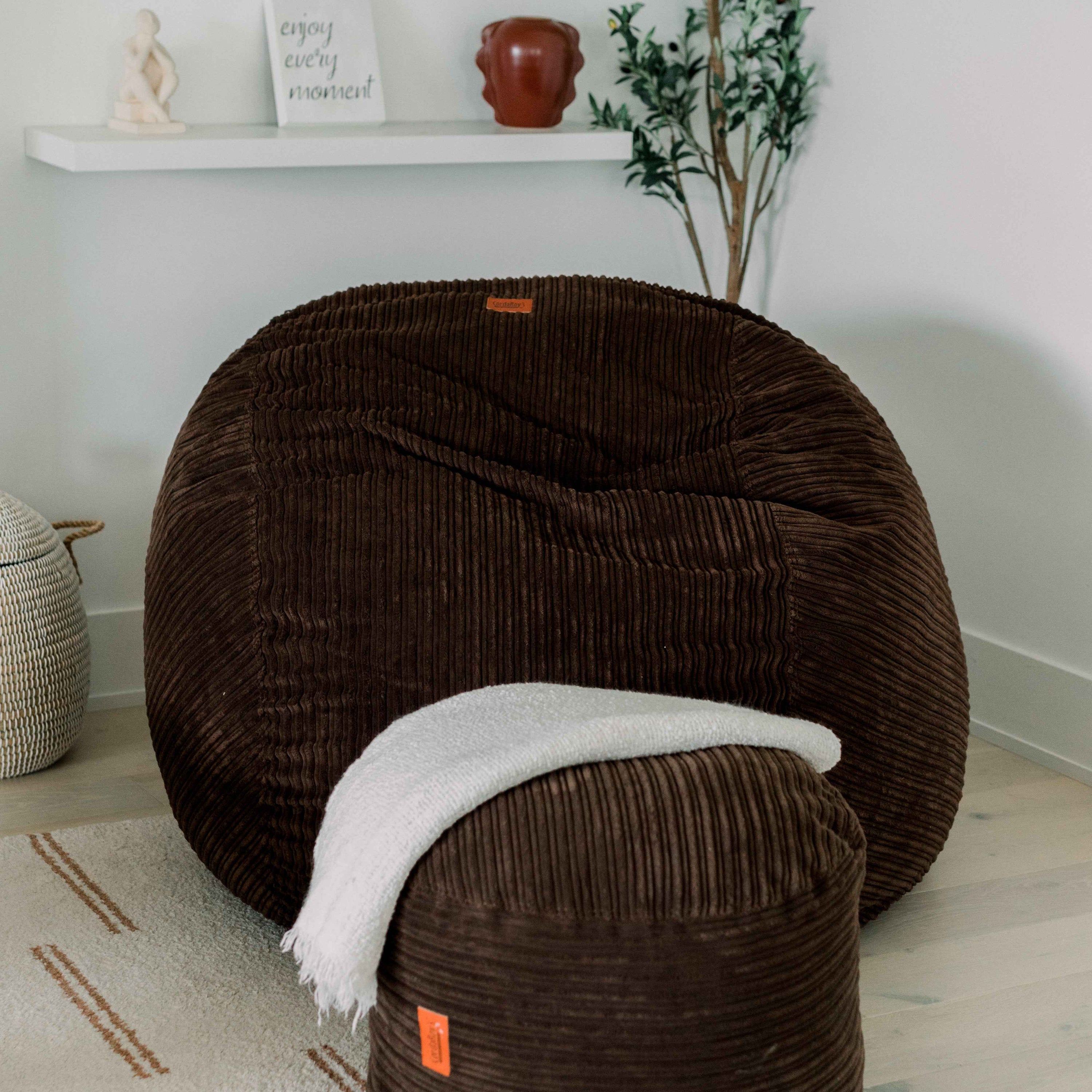 CordaRoy's Full Terry Corduroy Convertible Bean Bag Chair