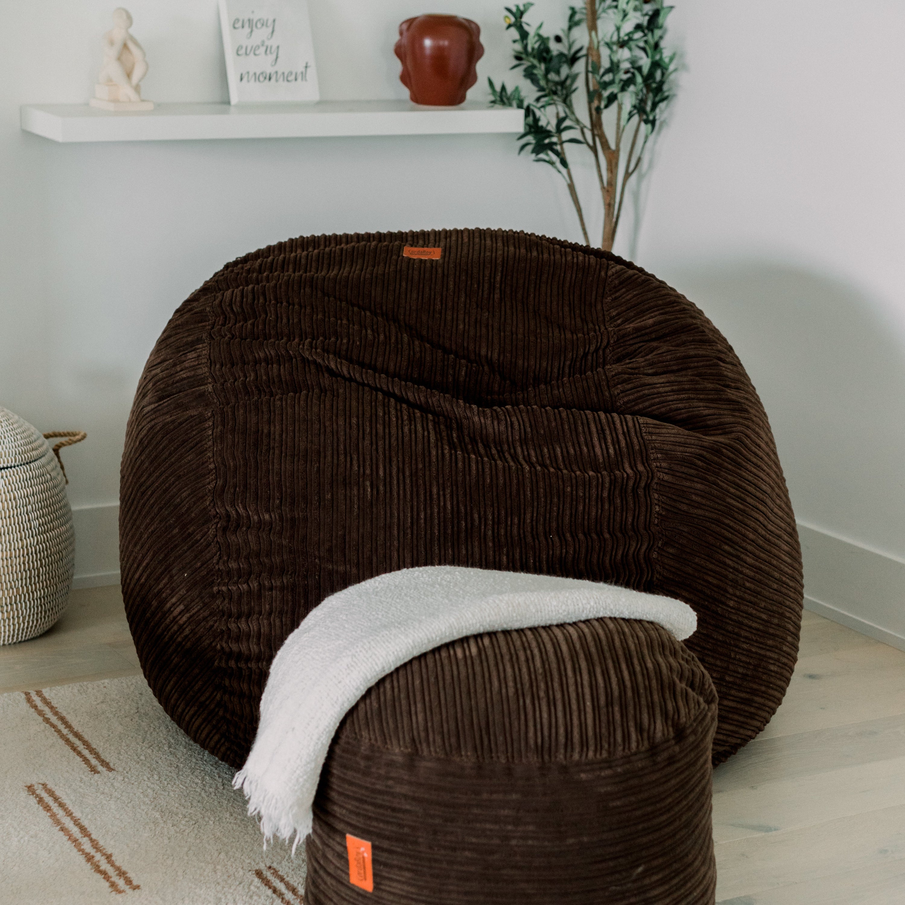 CordaRoy's Queen Terry Corduroy Convertible Bean Bag Chair