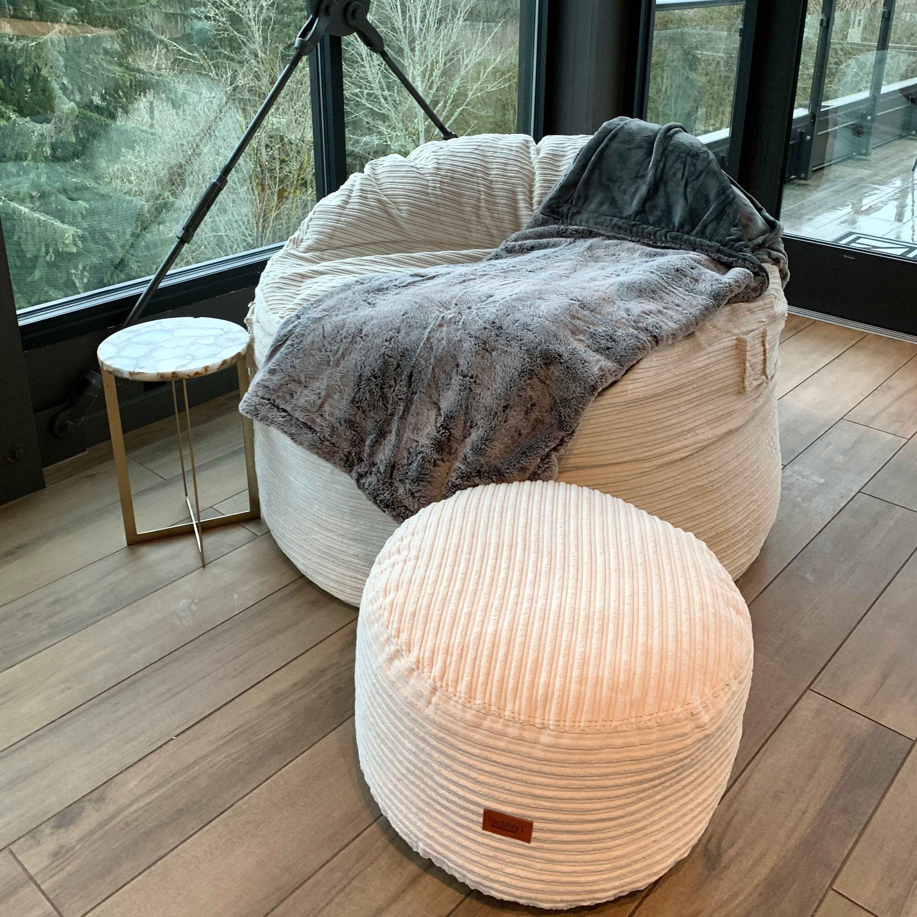 CordaRoy's King Terry Corduroy Nest Convertible Bean Bag Chair