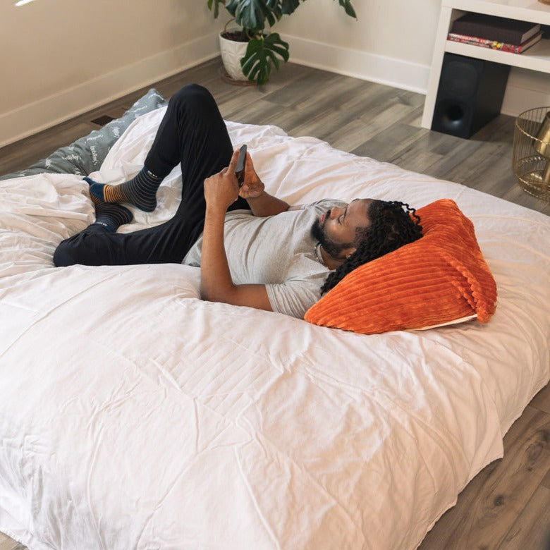 CordaRoy's King Terry Corduroy Nest Convertible Bean Bag Chair