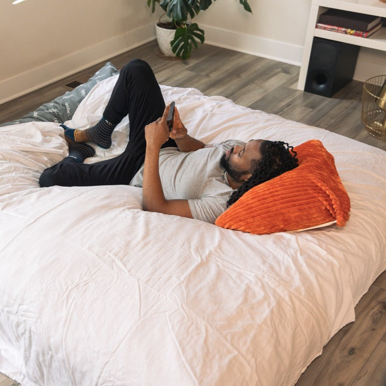 CordaRoy's King Faux Fur Nest Convertible Bean Bag Chair