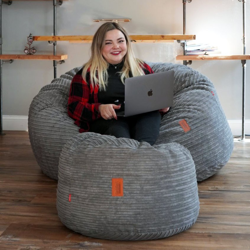 CordaRoy's Queen Terry Corduroy Convertible Bean Bag Chair