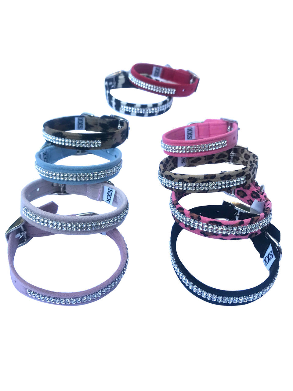 Glamour Girl Ultrasuede Collar w/ Swarovski Crystal, Black