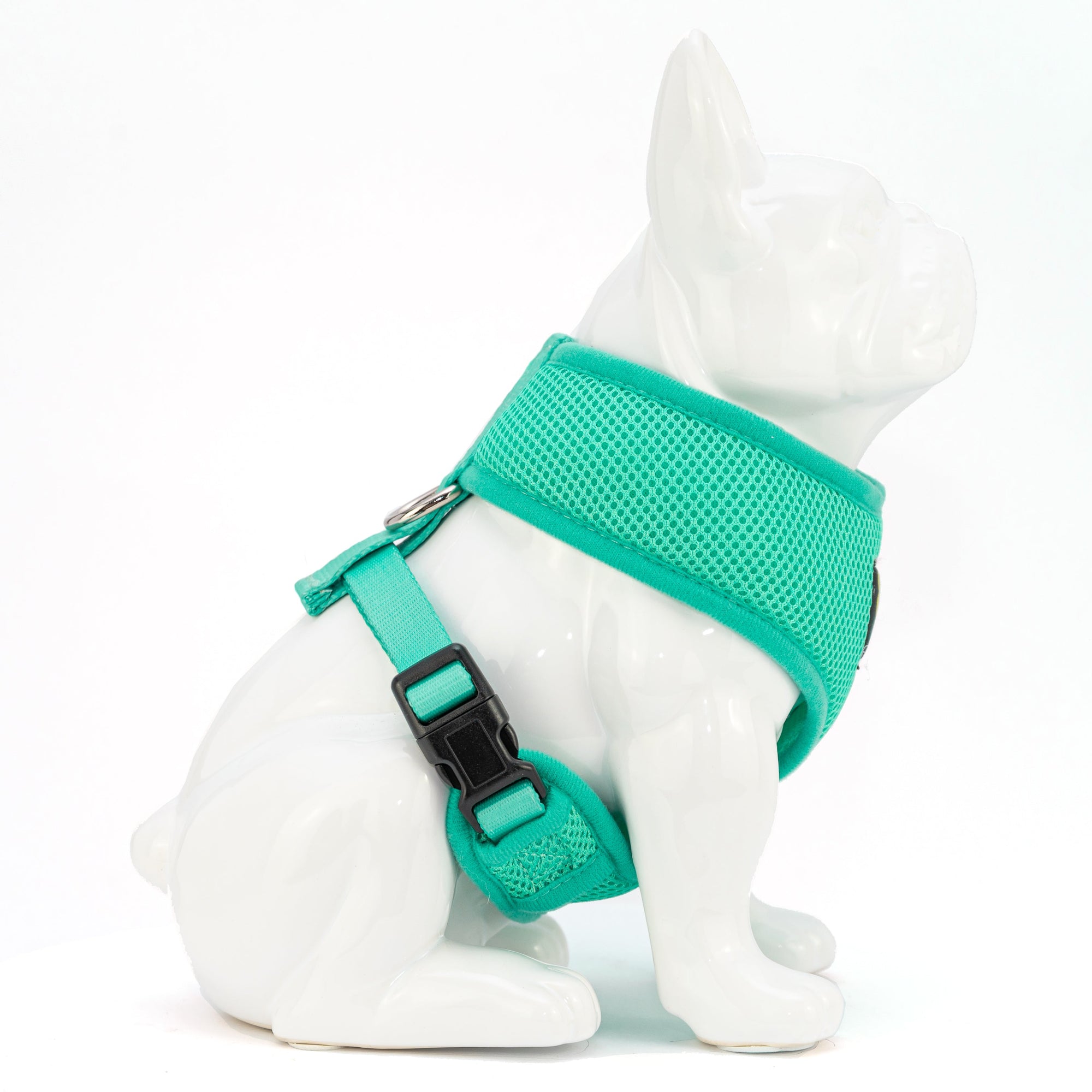 EcoBark Mint Turquoise Dog Harness - Over-the-Head Soft Mesh Vest Halter for Small to Medium Dogs