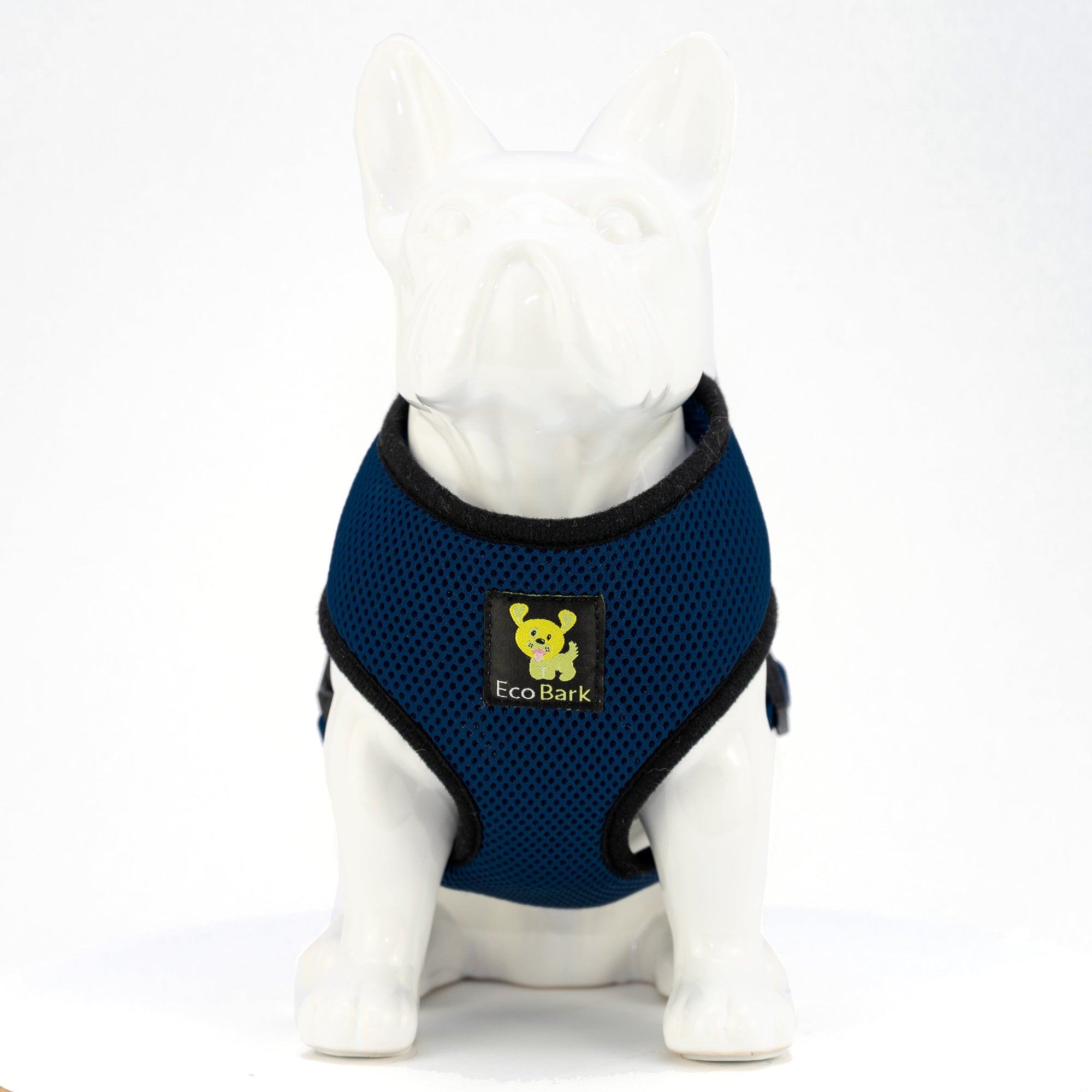 EcoBark Navy Dog Harness - Over-the-Head Soft Mesh Dog Vest Halter for Small to Medium Dogs and Puppies