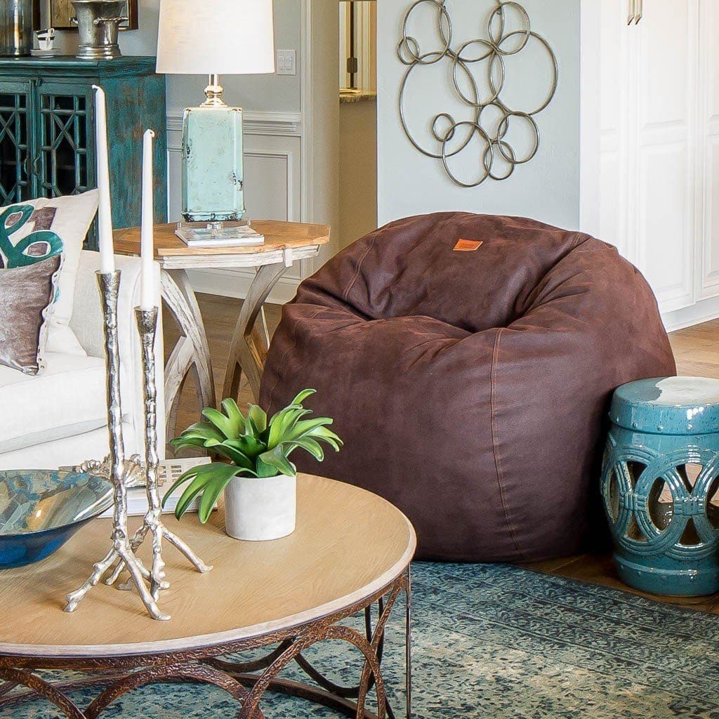 CordaRoy's Full Faux Leather Convertible Bean Bag Chair