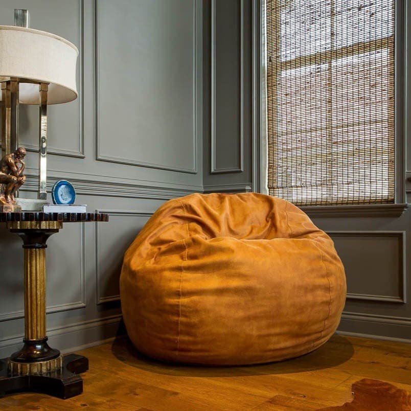 CordaRoy's Full Faux Leather Convertible Bean Bag Chair