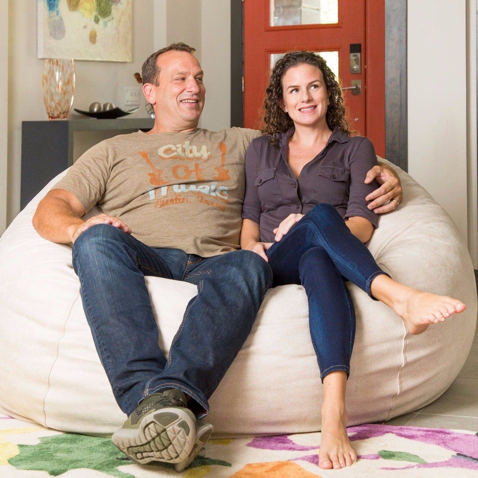 CordaRoy's King Faux Leather Convertible Bean Bag Chair