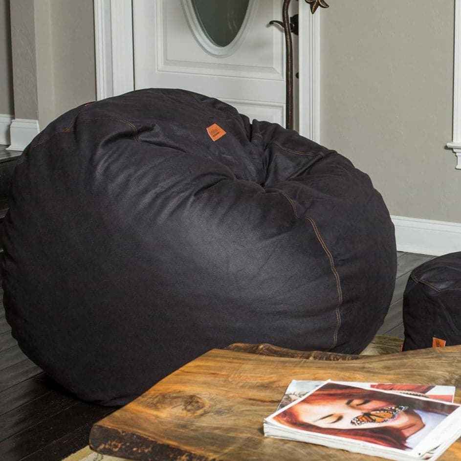 CordaRoy's Queen Faux Leather Convertible Bean Bag Chair