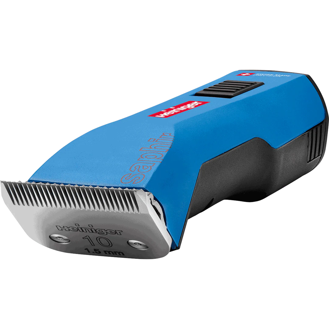 Blue Saphir Cordless Clipper Two Batteries with 4F Blade by Heiniger