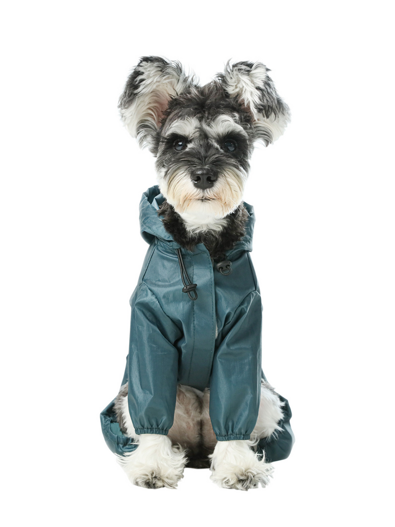 Ultralight Full Covered Hooded Waterproof Dog Jacket-Blue