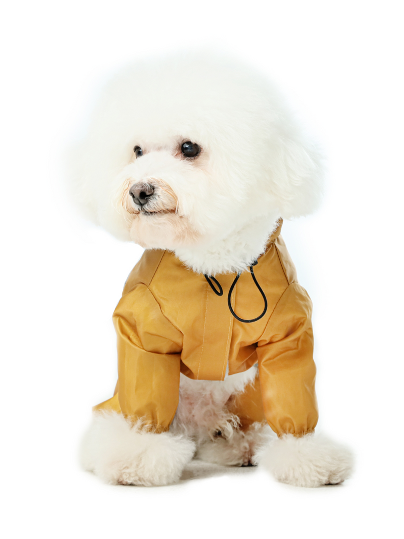 Ultralight Full Covered Hooded Waterproof Dog Jacket-Yellow