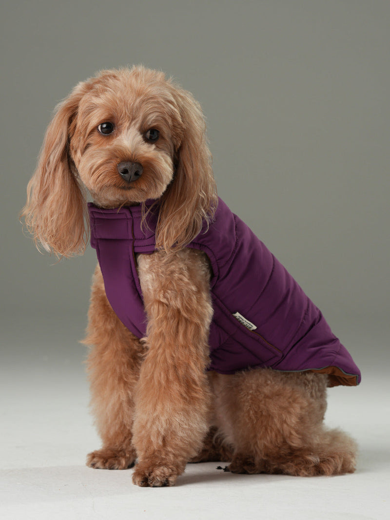 Reversible Dog Vest Jacket-Purple Caramel