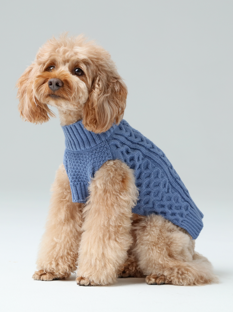 Pet Sweater Vest-Ice Blue