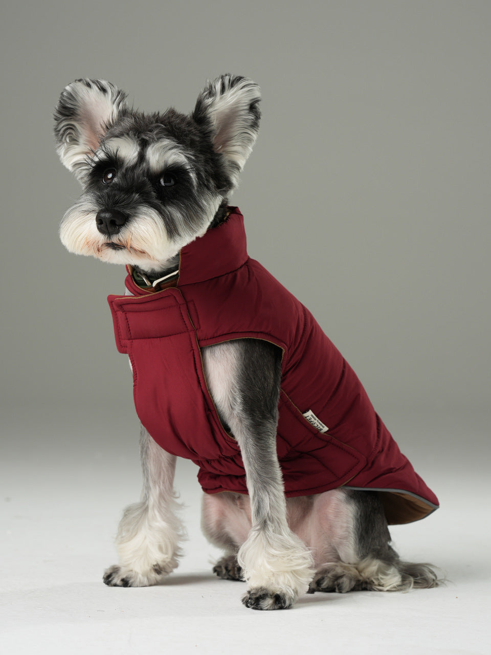 Reversible Dog Vest Jacket-Red Brown