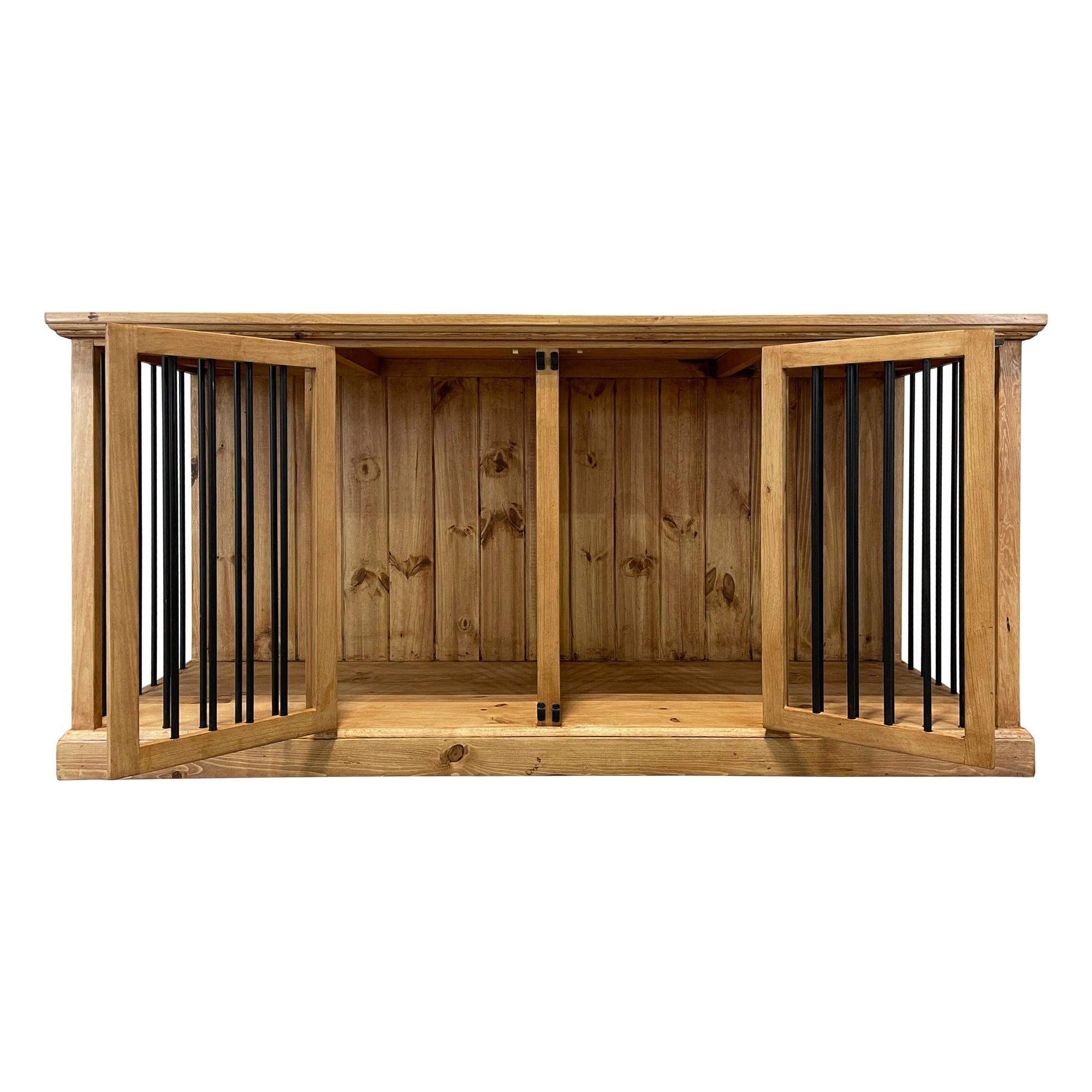 Traditional Medium Dog Rustic Wood Kennel - HT Animal Supply