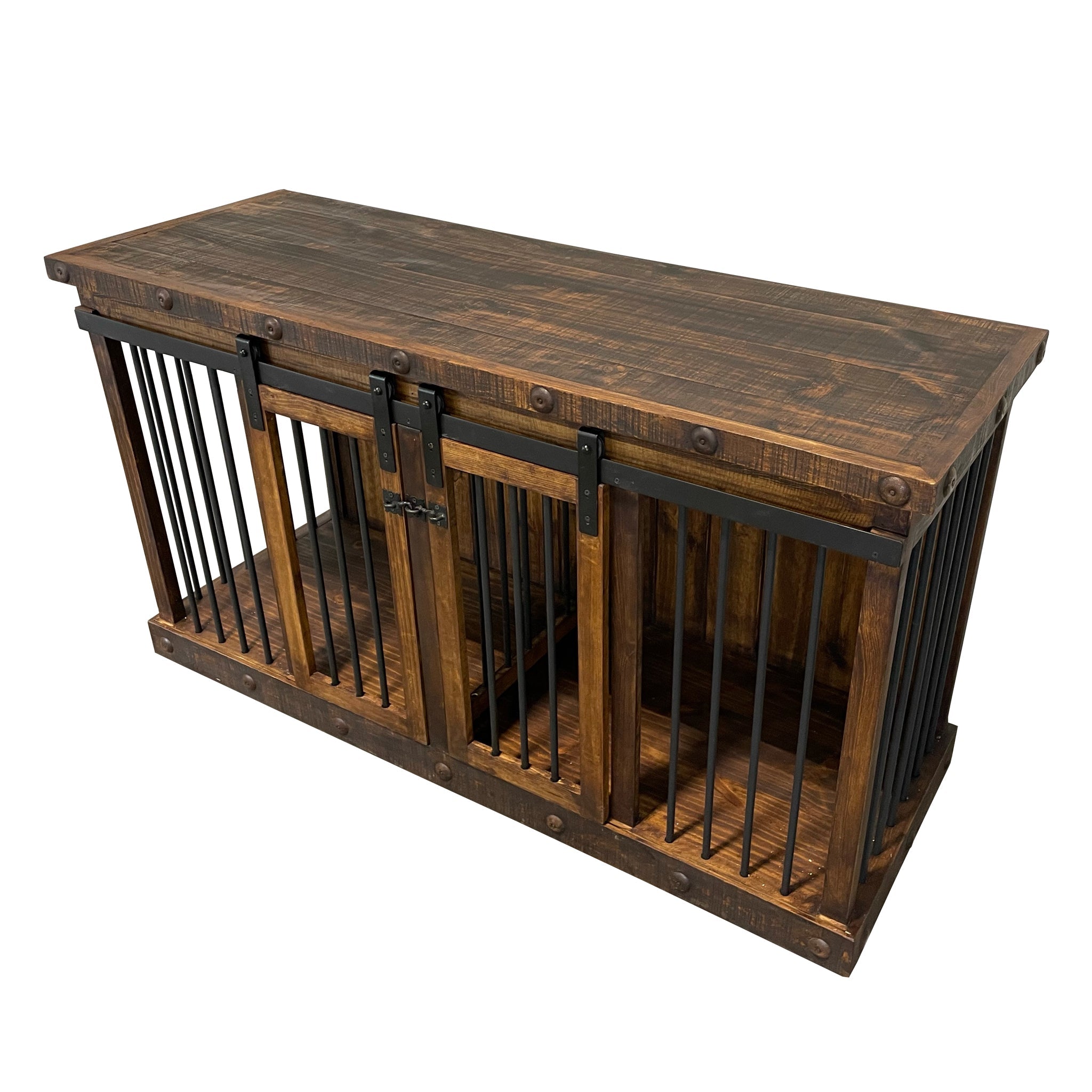 Oasis Medium Dog Rustic Wood Kennel