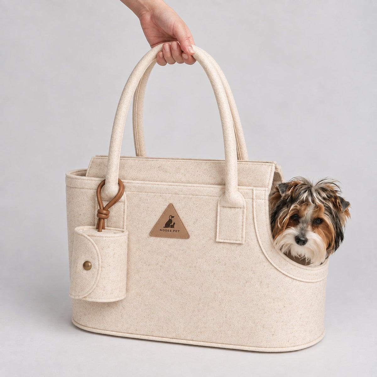Nooee Pet Ash Felt Dog Carrier