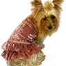 Crushing on YOU Metallic Velvet Dog Dress, Rosewater
