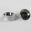 Hello Doggie Crystal Dining Crystal Silver Dog Bowl