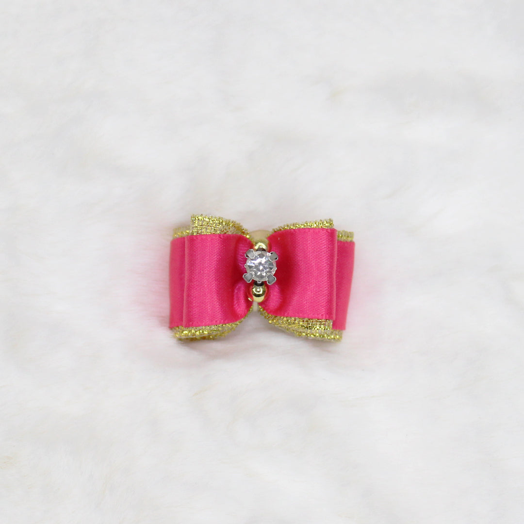 Hello Doggie Crystal Hot Pink Dog Barrette