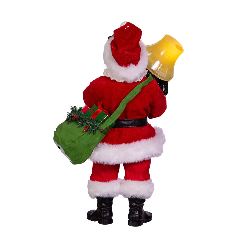 Kurt Adler 10-Inch Leg Lamp Fabrich Santa with Light