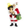 Kurt Adler 10-Inch Leg Lamp Fabrich Santa with Light