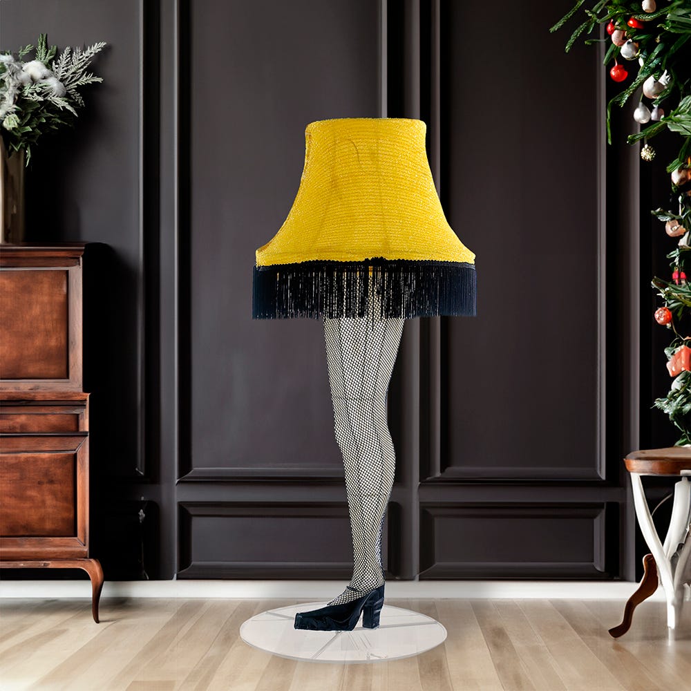 Kurt Adler 28-Inch Leg Lamp 3D Tinsel Lighted Lawn decor