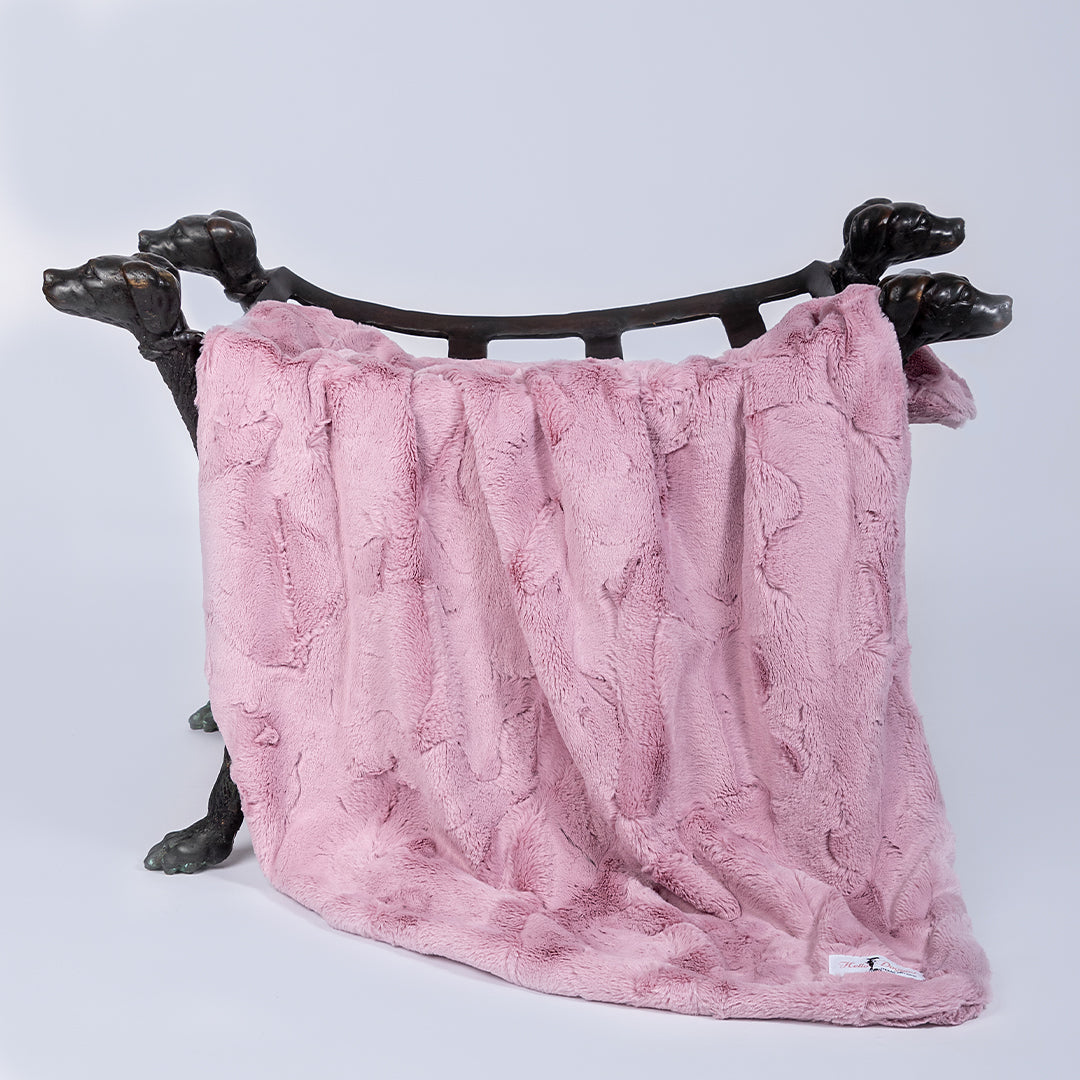 Hello Doggie Cuddle Mauve Dog Blanket