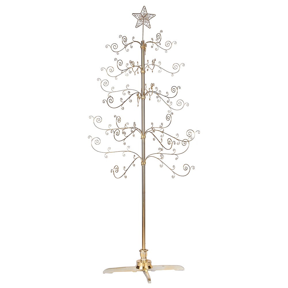 Kurt Adler 76-Inch Revolving Gold Metal Tree