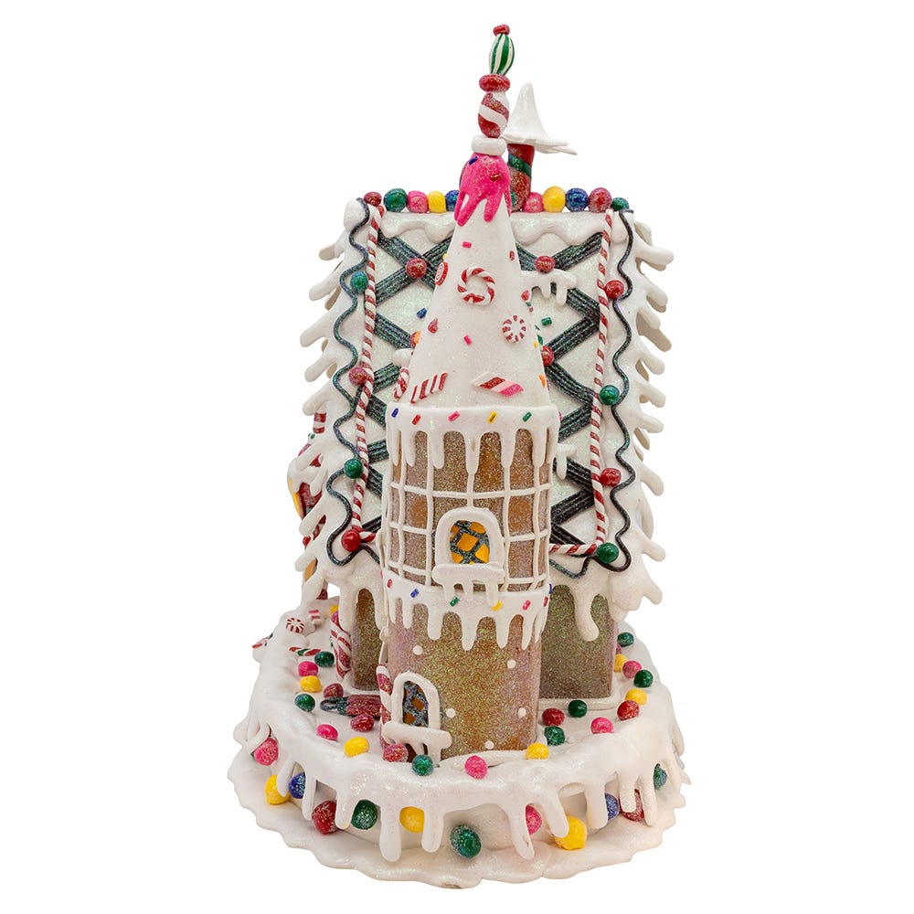 Kurt Adler 13-Inch Claydough Gingerbread Inn with C7 Bulb