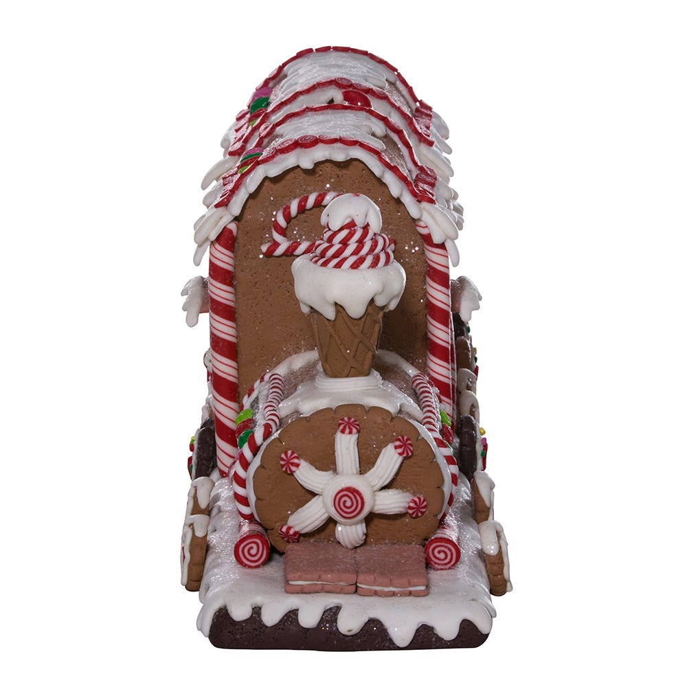 Kurt Adler 19.5-Inch Battery-Operated Gingerbread LED Train Tablepiece