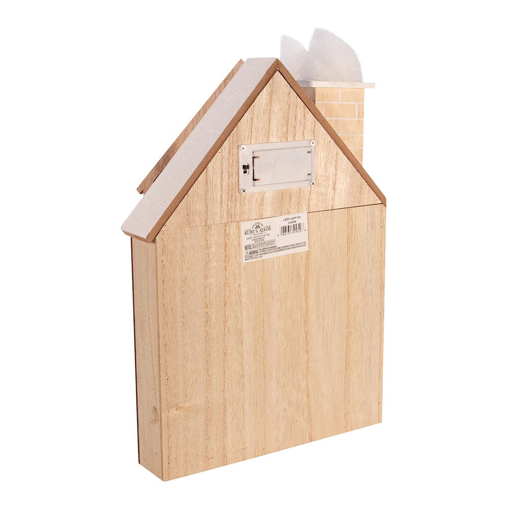 Kurt Adler 11.81-Inch Battery-Operated Wooden LED Nativity Advent Calendar