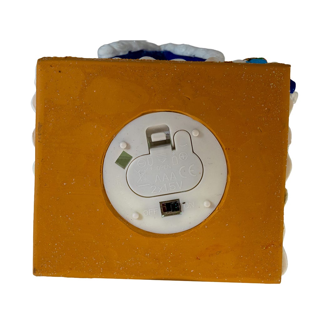 Kurt Adler 4-Inch Clay Dough Hanukkah LED House Table Piece