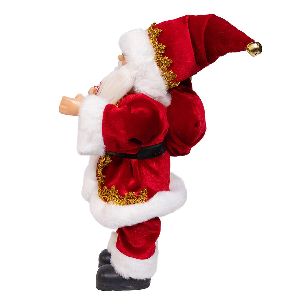 Kurt Adler 12-Inch Standing Christmas Santa with Sack