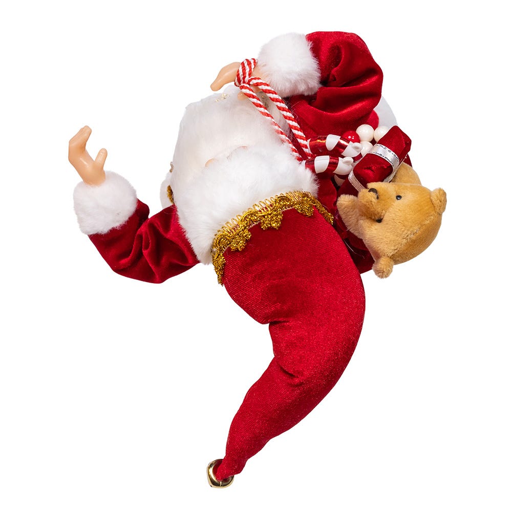 Kurt Adler 12-Inch Standing Christmas Santa with Sack