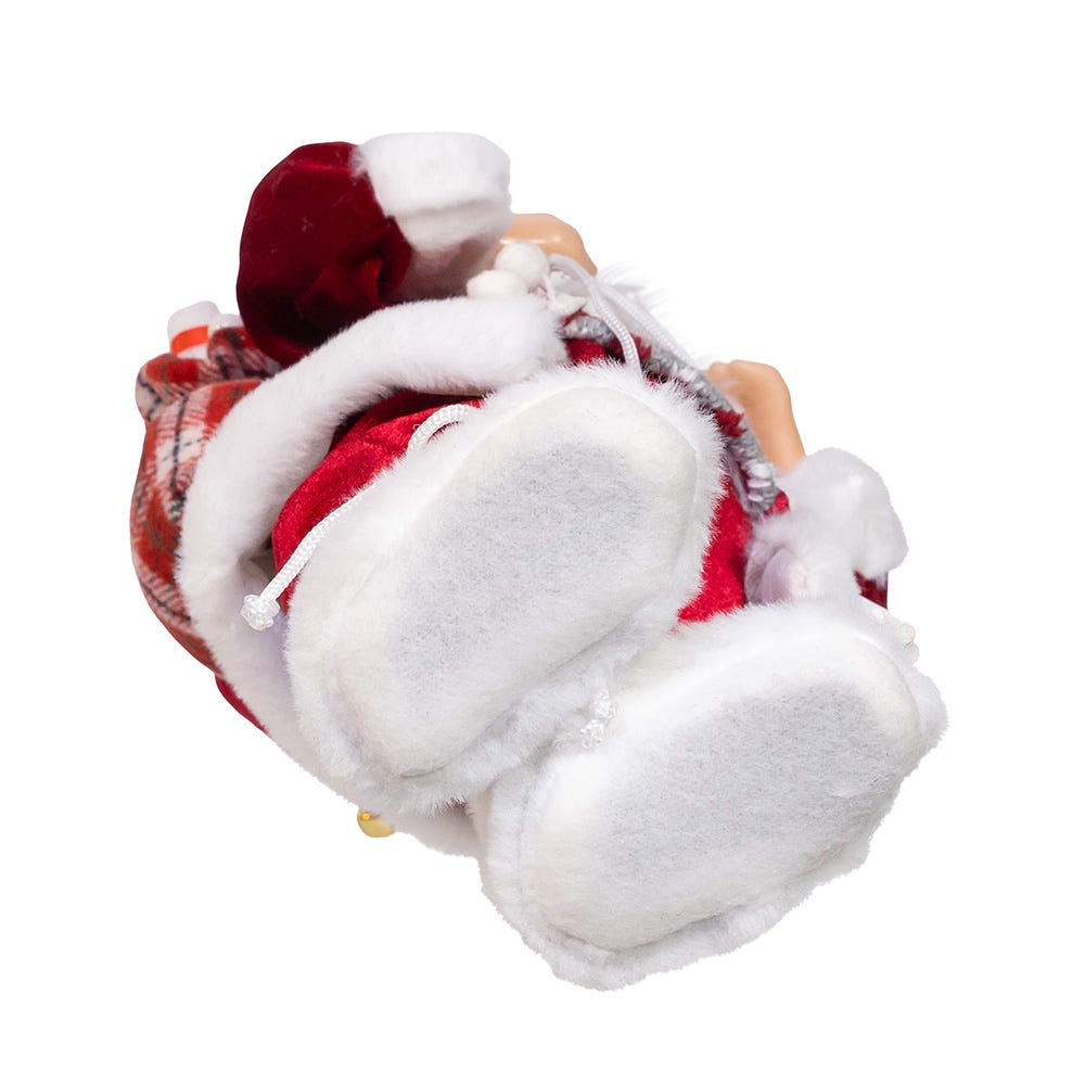 Kurt Adler 12-Inch Standing Christmas Santa with Skis