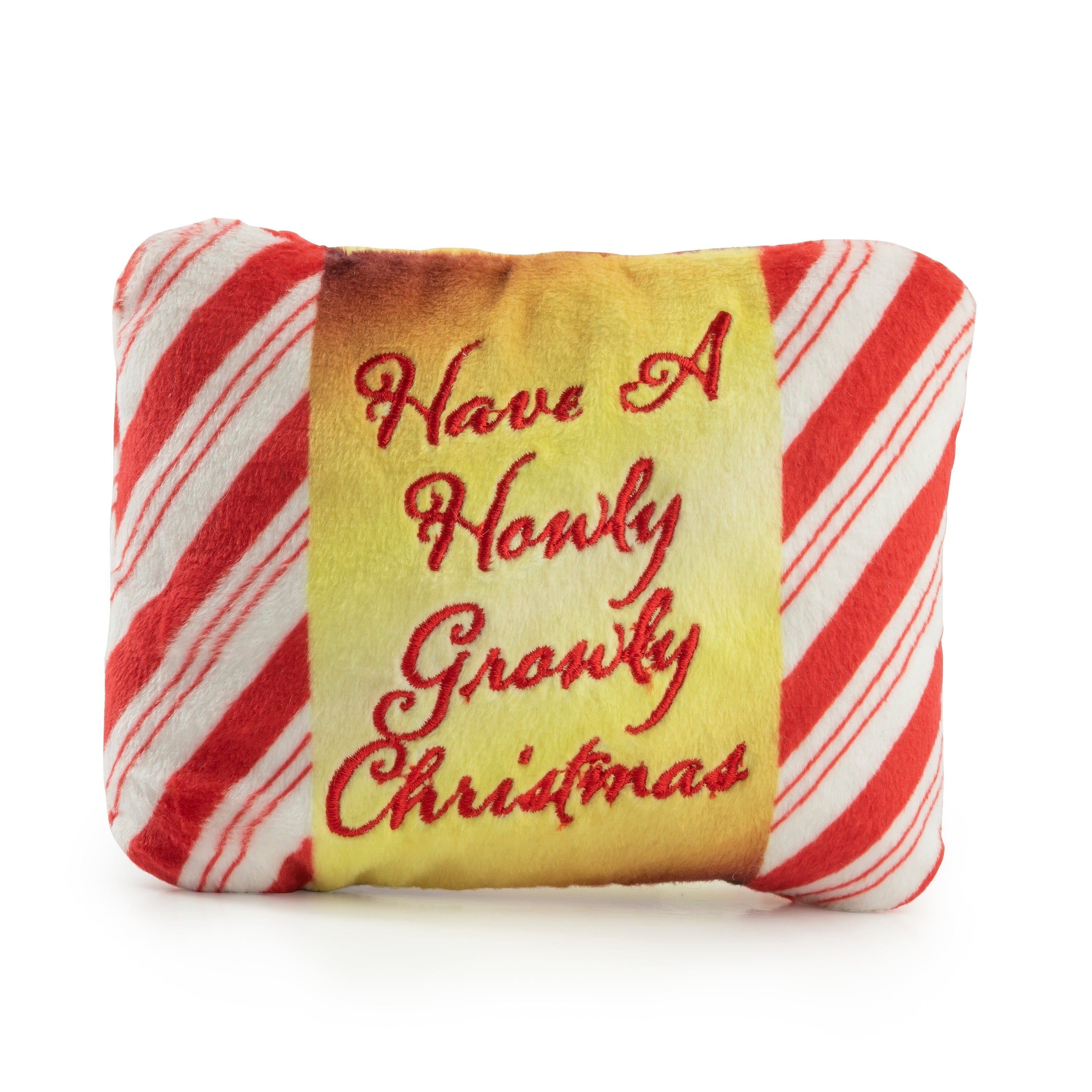 Haute Diggity Dog Snuggly Cup Holiday Ivory & Grrradelli Bark Square Christmas Plush Dog Toy