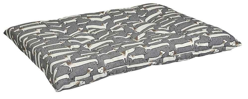Bowsers Tufted Cushion Dashing Dogs