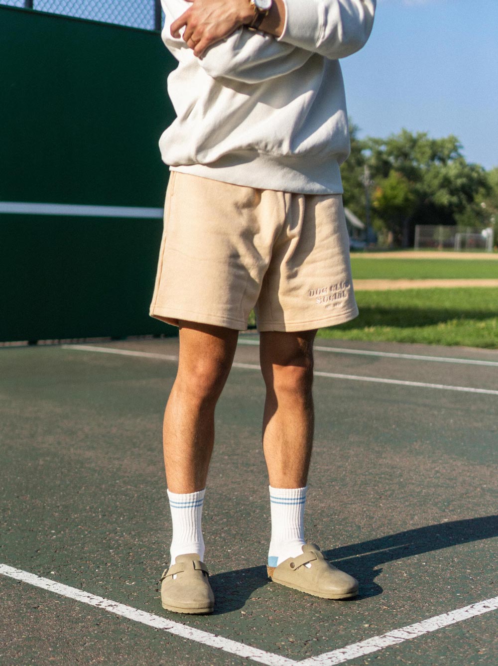 Human Embroidered Sweatshort
