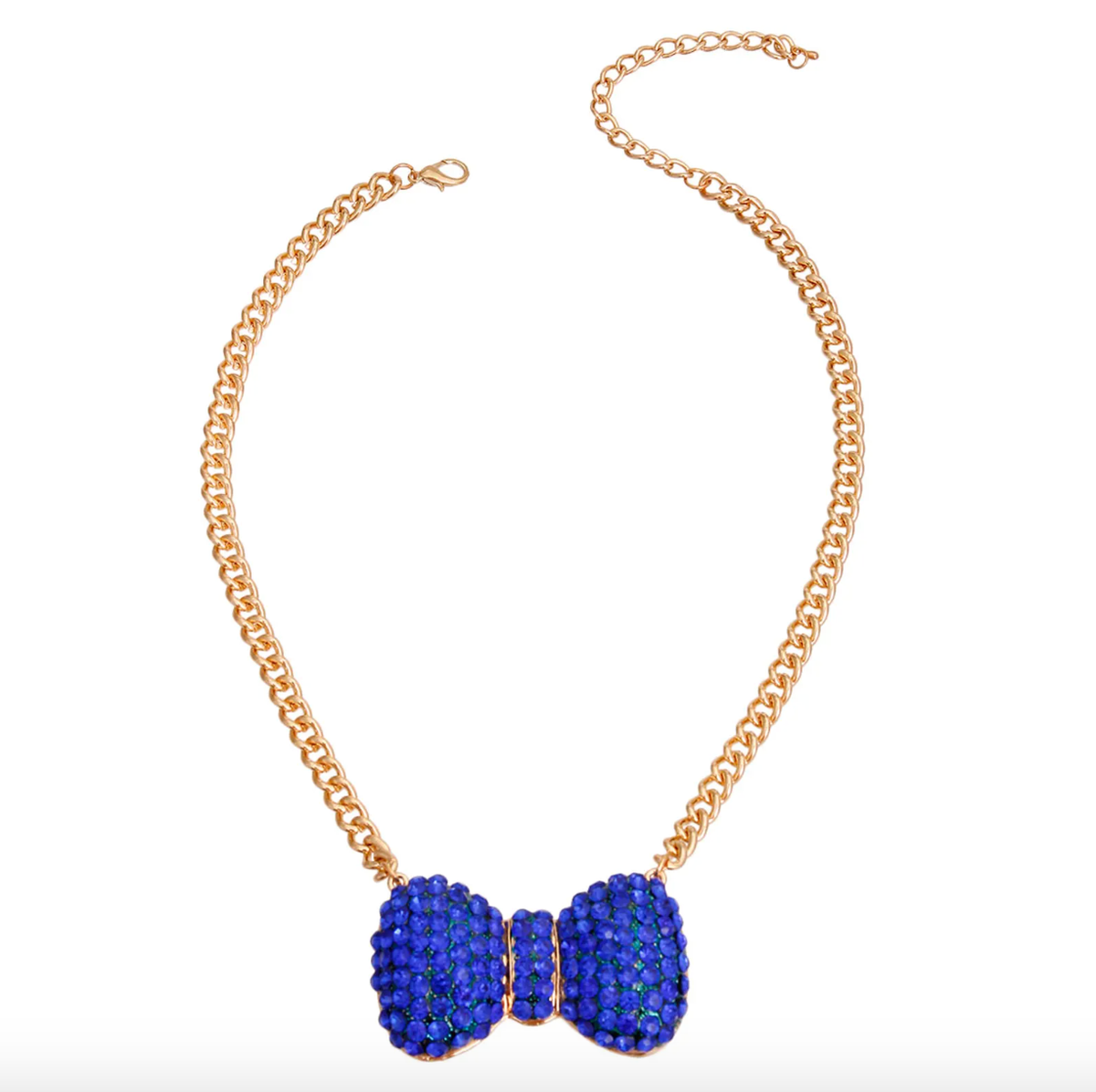 Royal Blue Bow Big Dog Necklace